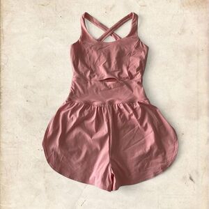 Pink Sleeveless Romper